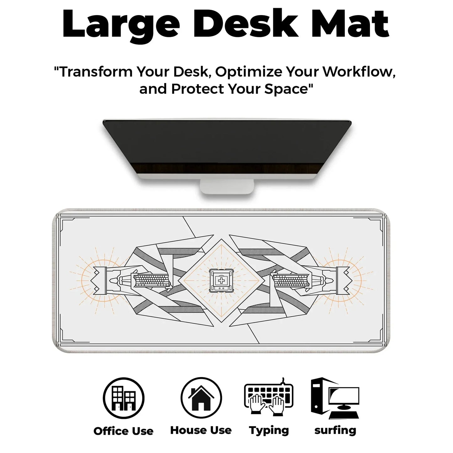 Minimal Keycap - Off White - E-XL Mousepad