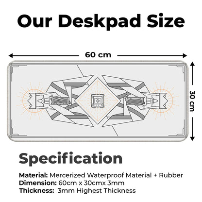 Minimal Keycap - Off White - XL Mousepad
