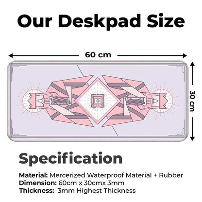 Minimal Keycap - Lavender - XL Mousepad
