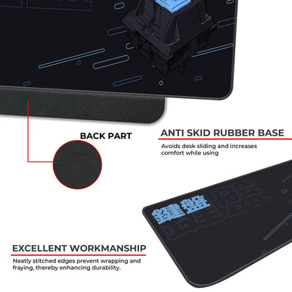 Keycap Abstract - Blue - XL Mousepad