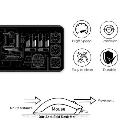 PC Building Guide - Black - XL Mousepad