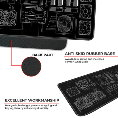 PC Building Guide - Black -  XXL Mousepad