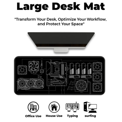 PC Building Guide - Black - E-XL Mousepad