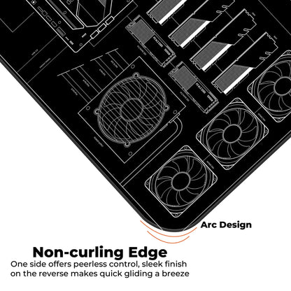 PC Building Guide - Black - XL Mousepad