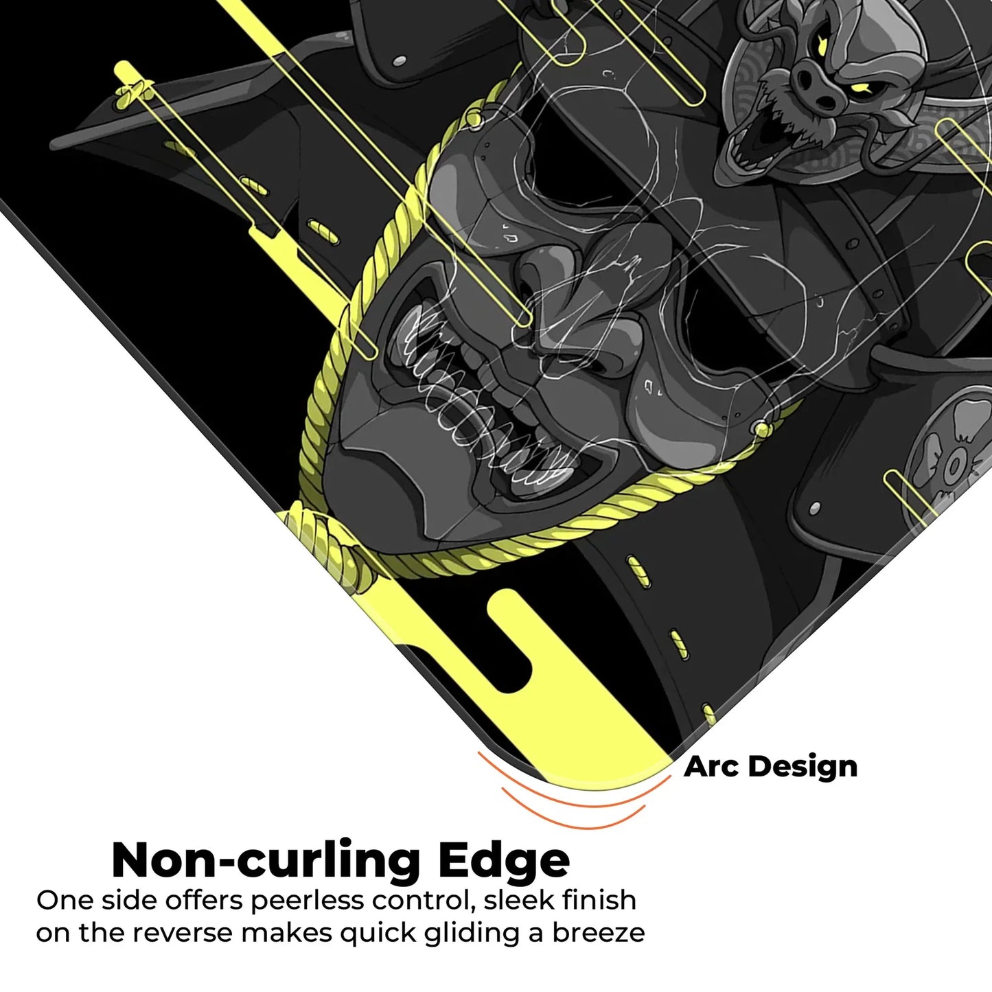Cyber Oni - Yellow - E-XL Mousepad