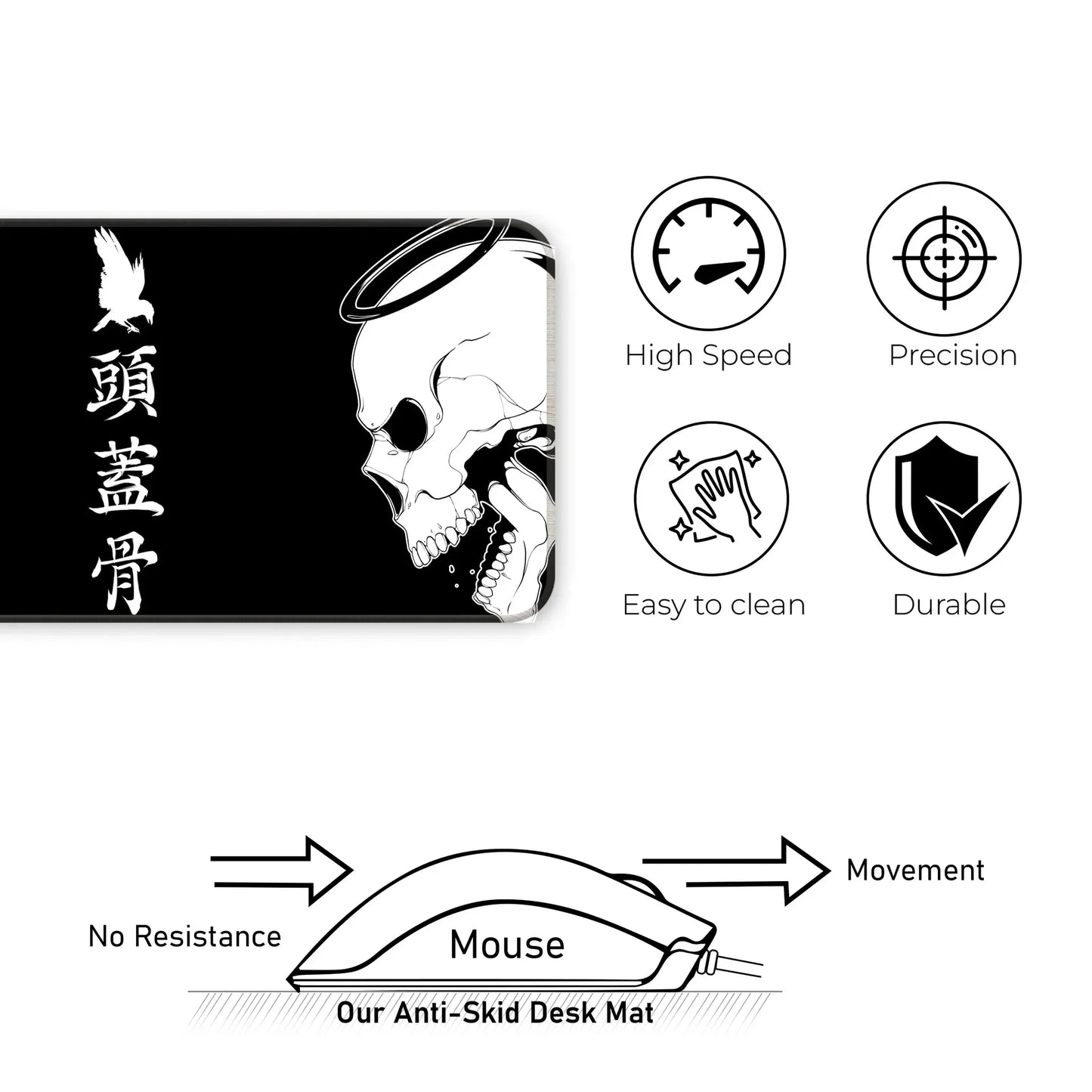 Devil or Angel - Black - E-XL Mousepad