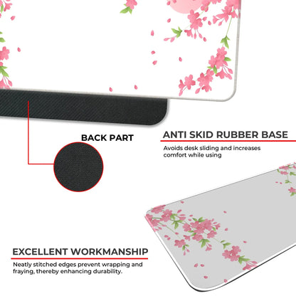 Sakura Petals Moon - White - XXL Mousepad