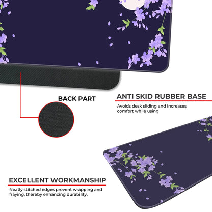 Sakura Petals Moon - Purple - XXL Mousepad
