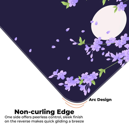 Sakura Petals Moon - Purple - XXL Mousepad
