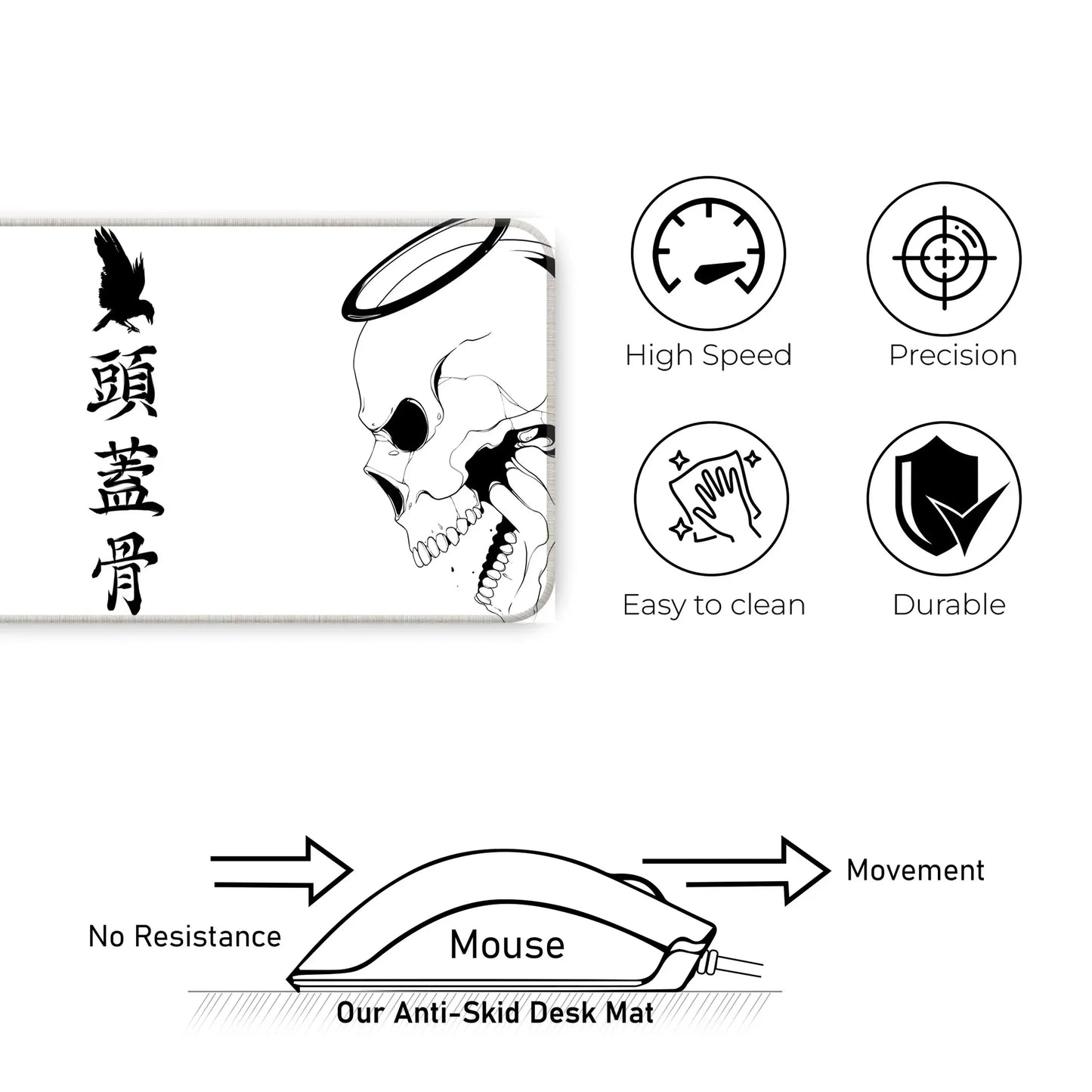 Devil or Angel - White - XL Mousepad