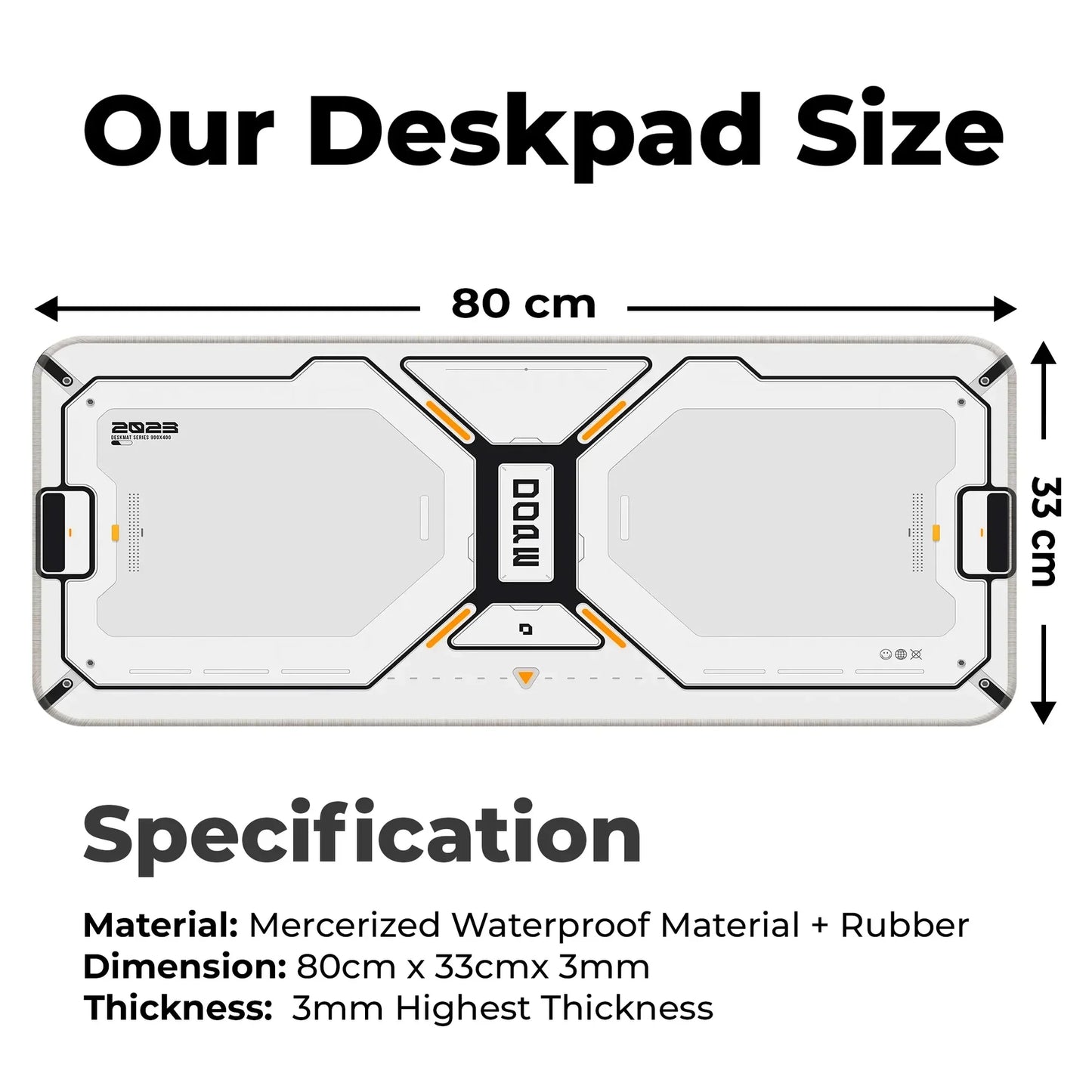 Dope Pattern - White - E-XL Mousepad