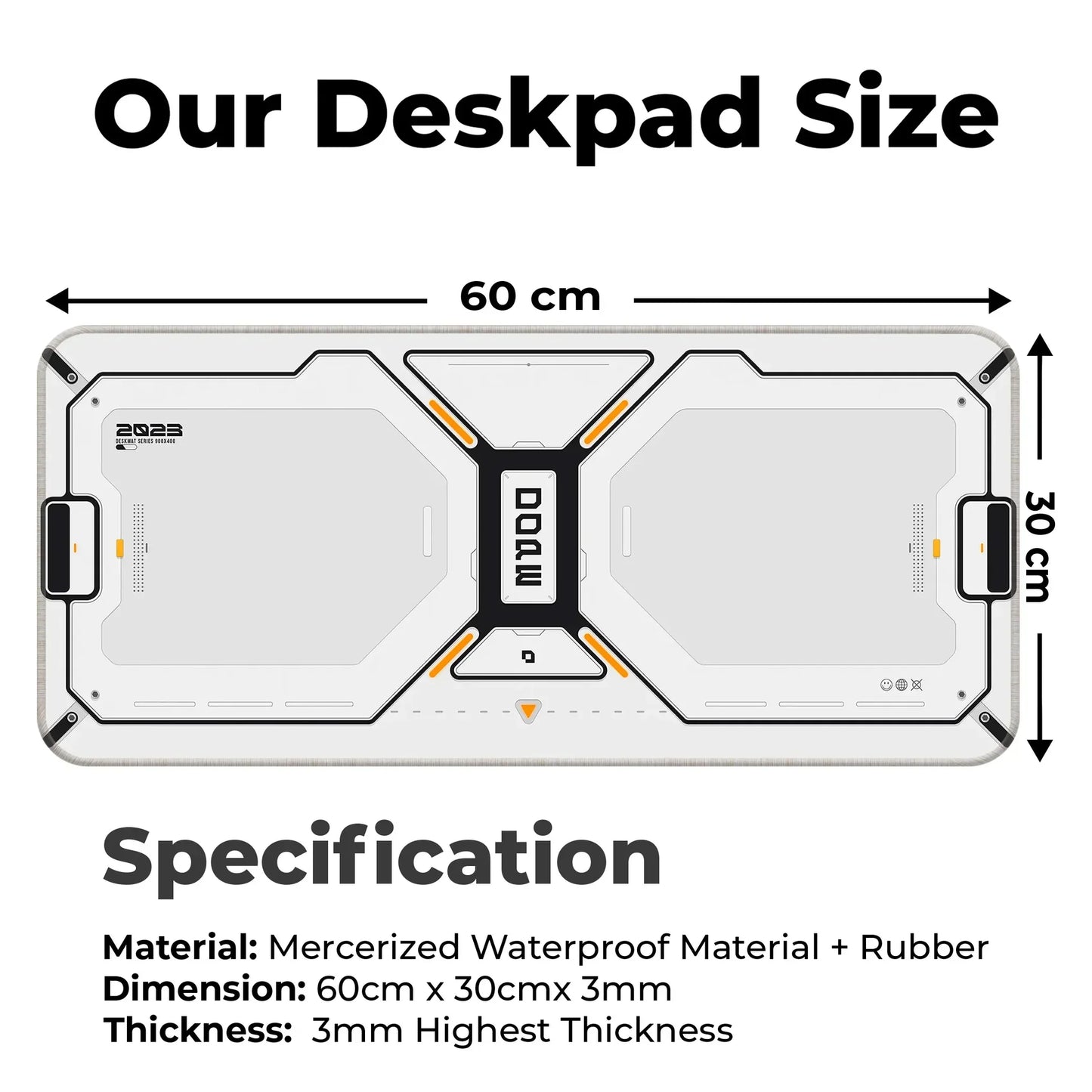 Dope Pattern - White - XL Mousepad
