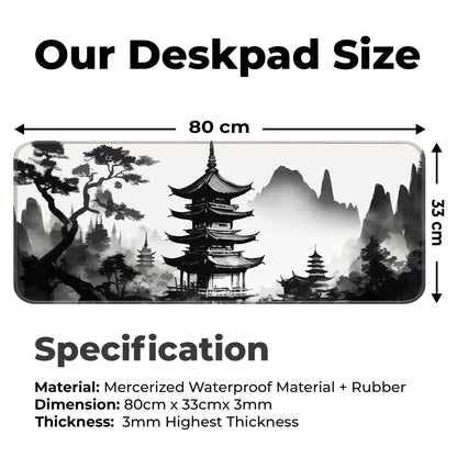 Japanese Zen Temple - E-XL Mousepad