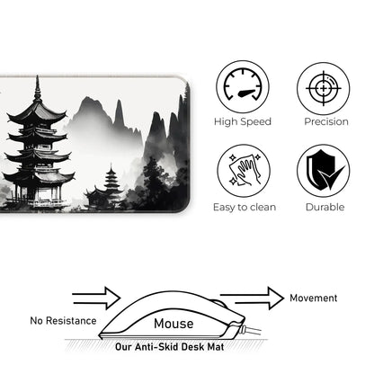 Japanese Zen Temple - E-XL Mousepad
