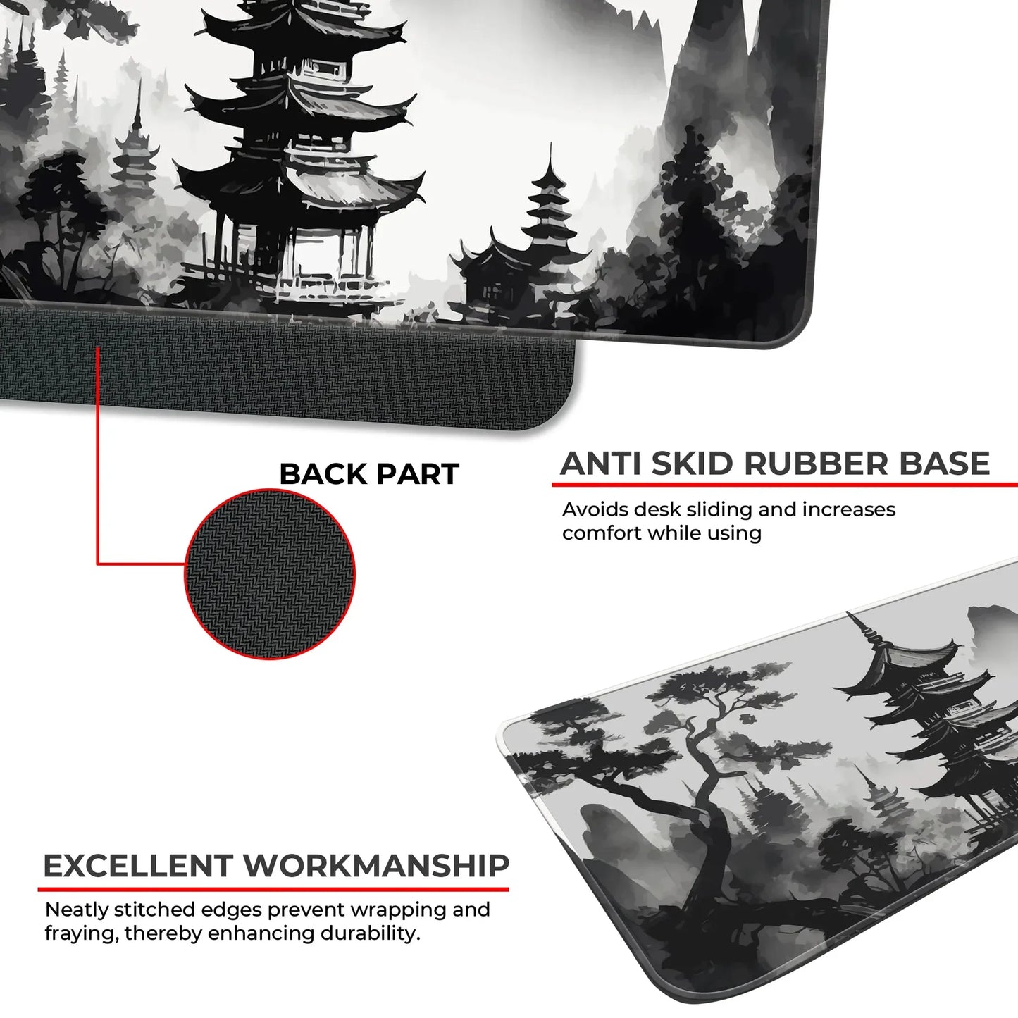 Japanese Zen Temple - XXL Mousepad