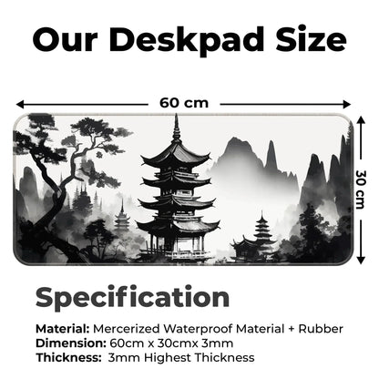 Japanese Zen Temple - XL Mousepad