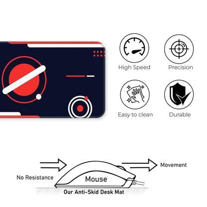 Red Orbit Minimal - XL Mousepad