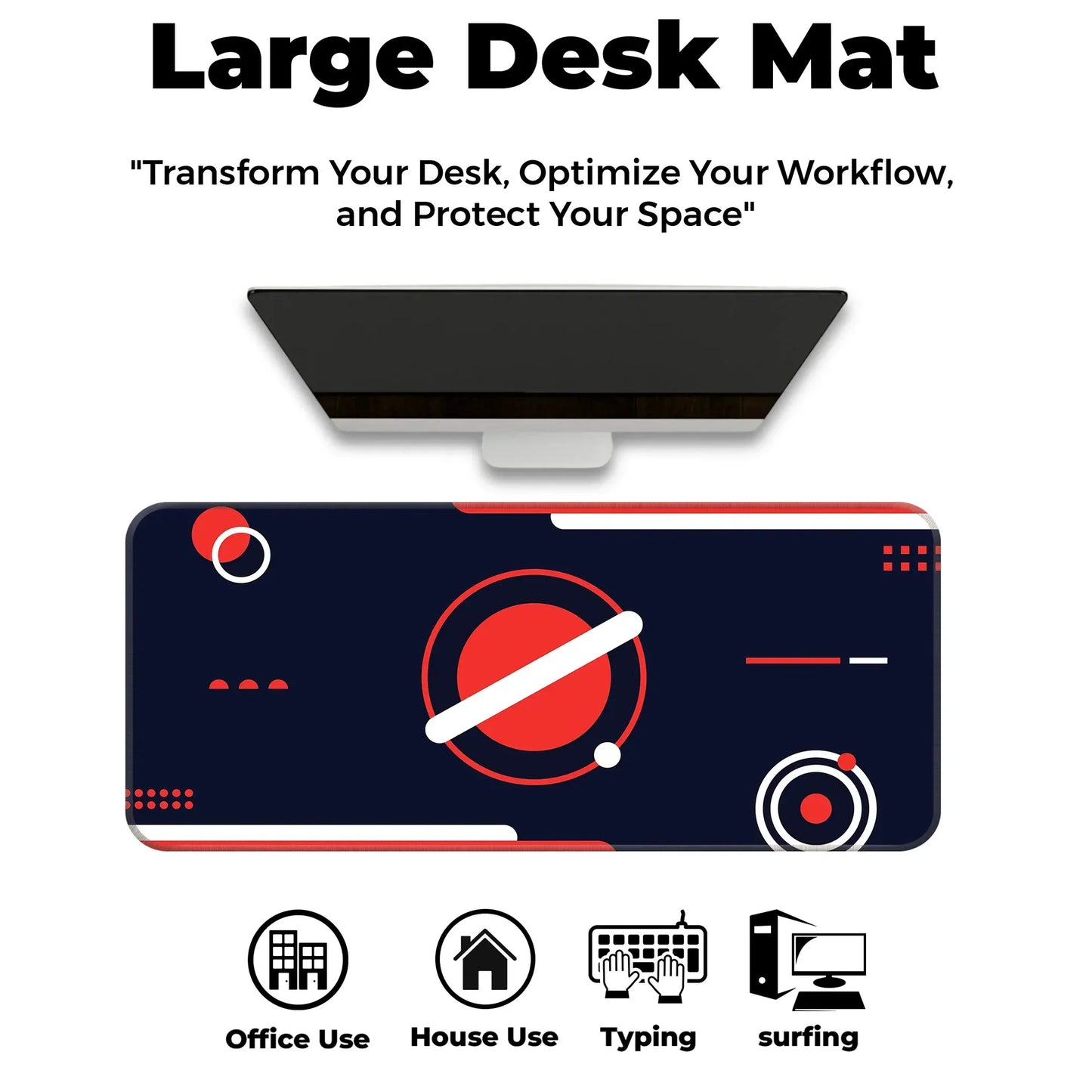 Red Orbit Minimal - XL Mousepad