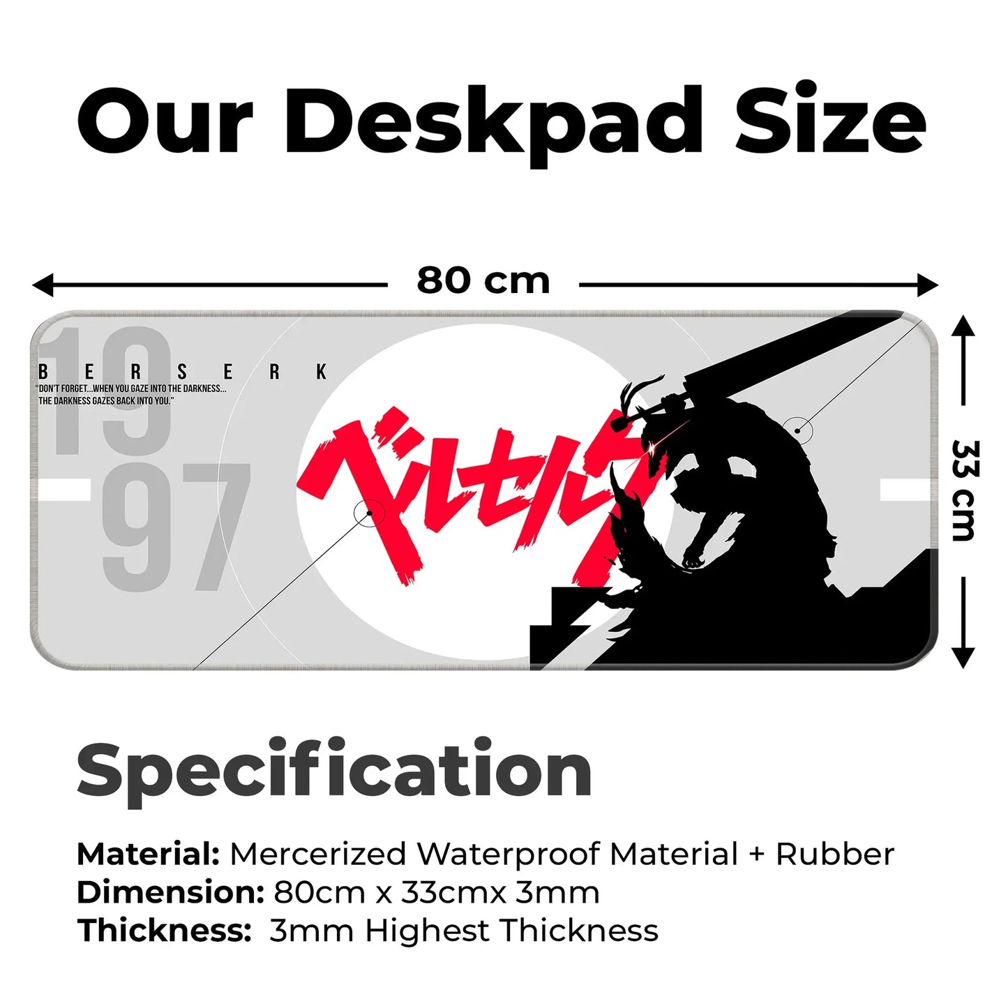 Berserk - Light - E-XL Mousepad