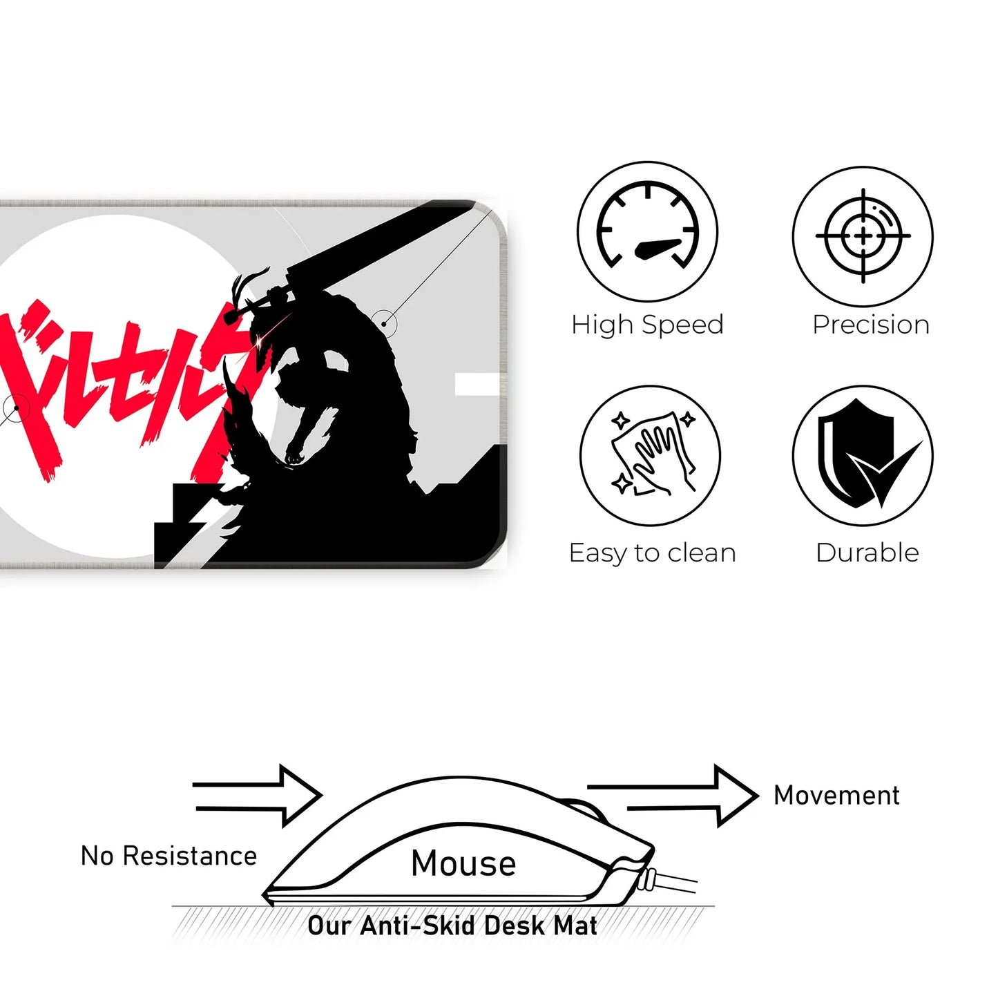 Berserk - Light - XXL Mousepad