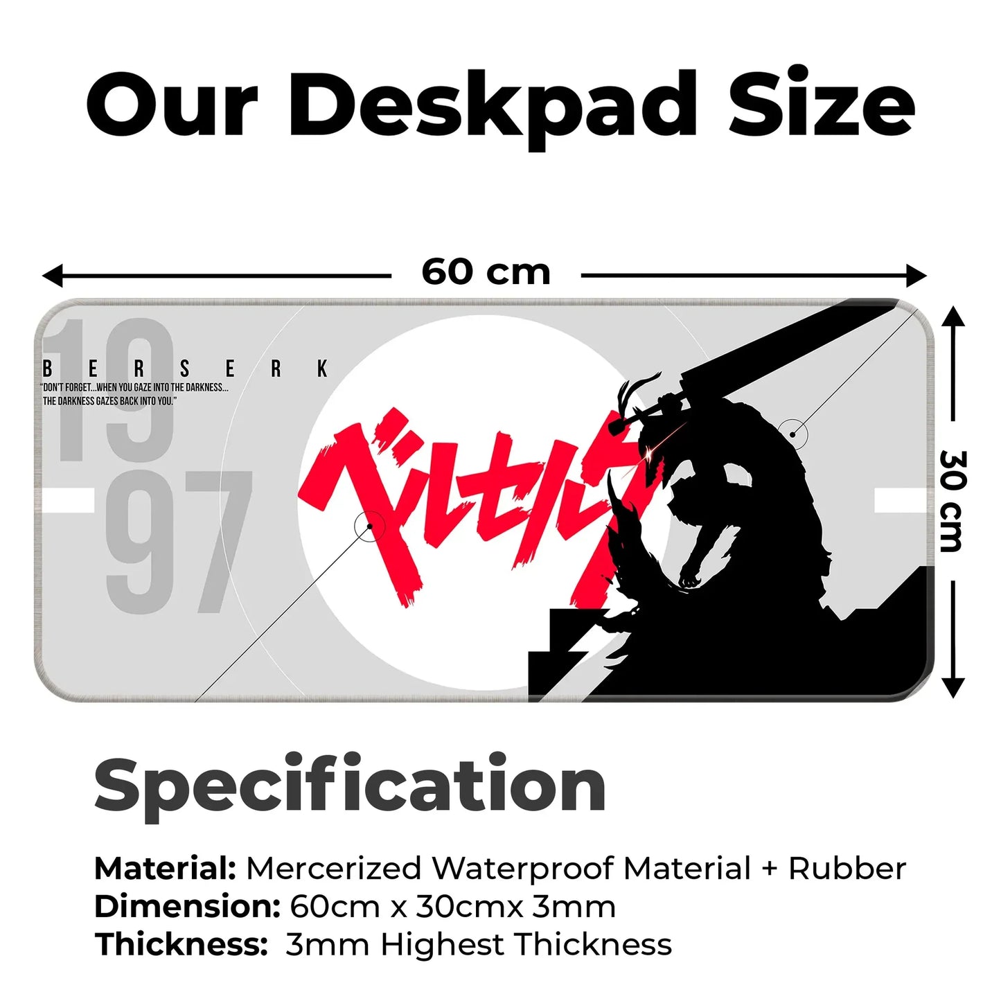 Berserk - Light - XL Mousepad