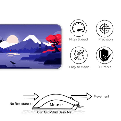 Mountains Art - Purple - XL Mousepad