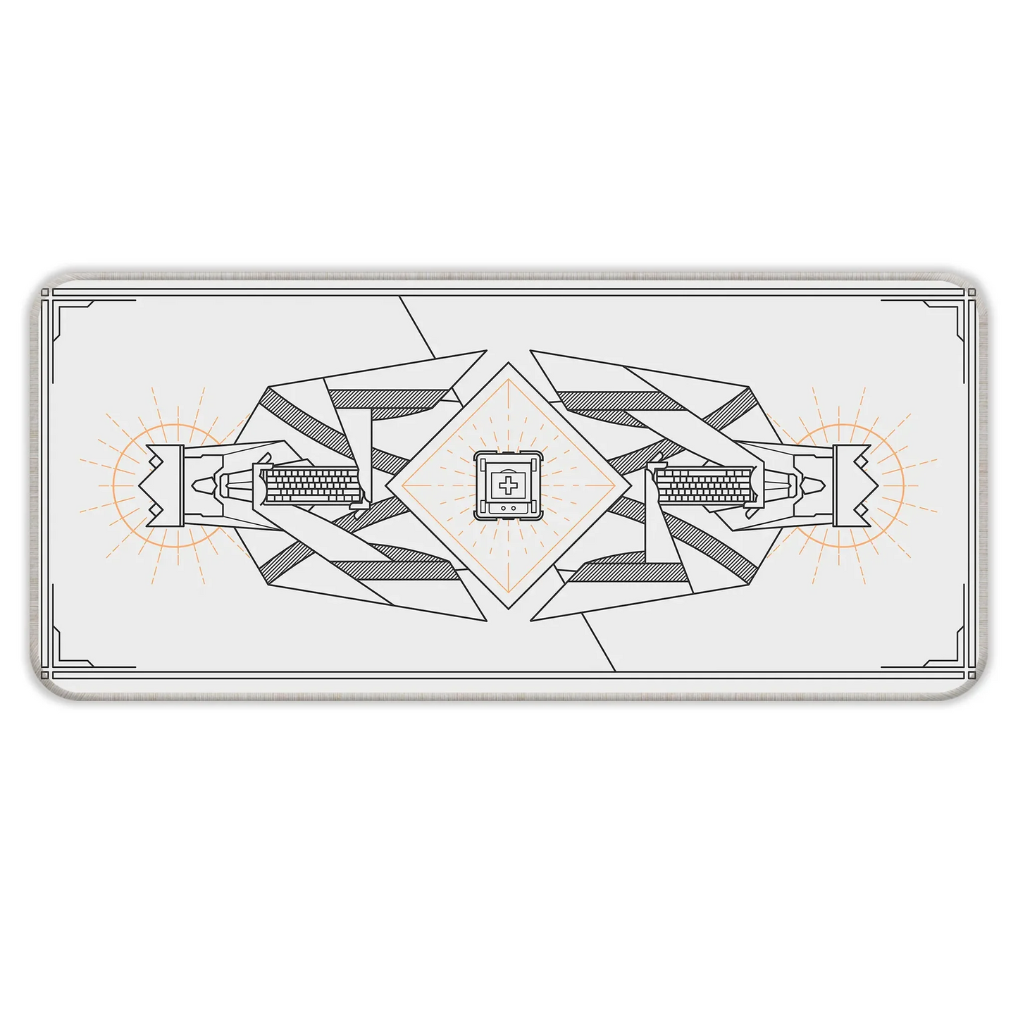 Minimal Keycap - Off White - E-XL Mousepad