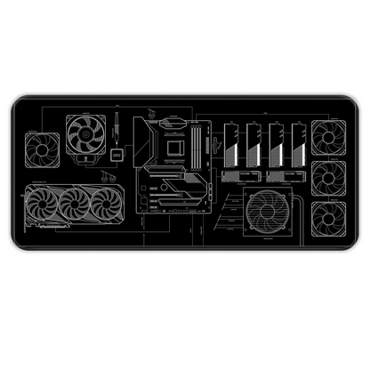 PC Building Guide - Black - XL Mousepad