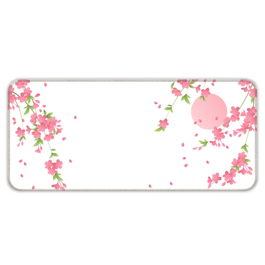 Sakura Petals Moon - White - XXL Mousepad
