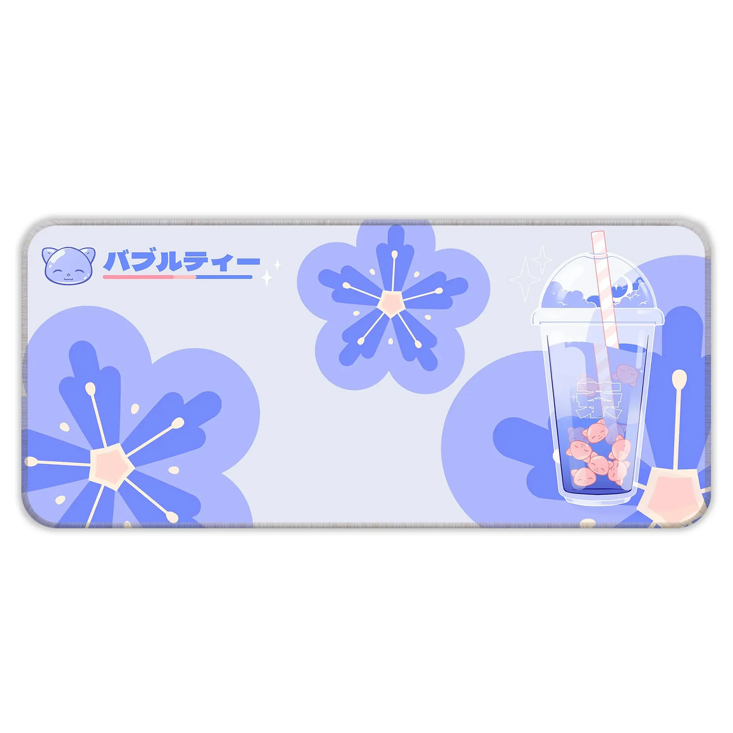 Bubble Tea Cup - Blue - XXL Mousepad