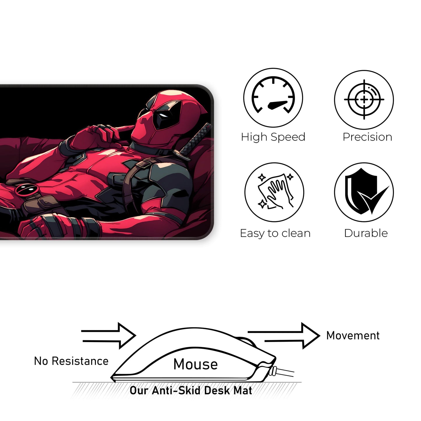 Chilling Deadpool - XXL Mousepad
