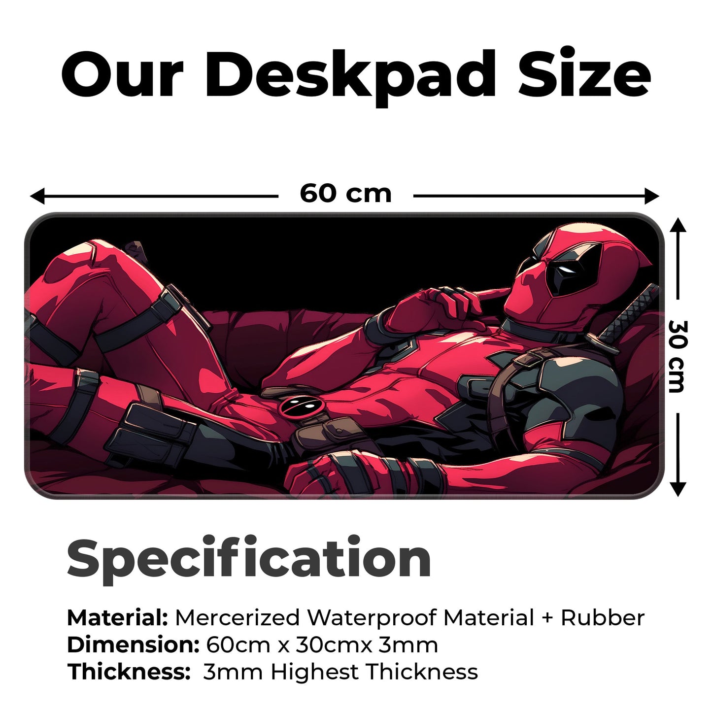 Chilling Deadpool - XL Mousepad