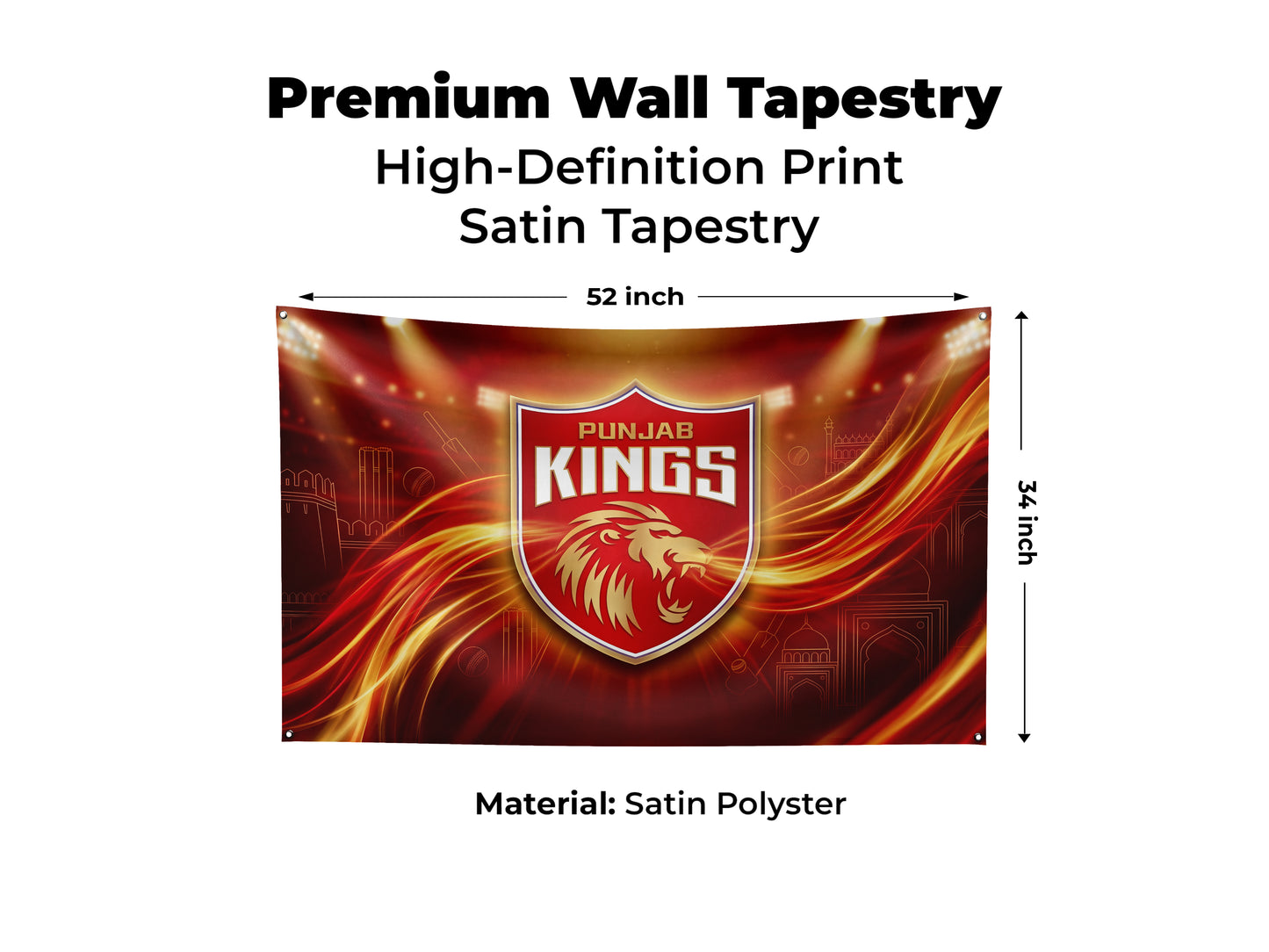 Punjab Kings - Special Cricket Edition Tapestry