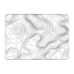 White Topography - S Size Mousepad