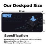 Keycap Abstract - Blue - XXL Mousepad - Image 2