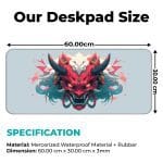 Oni Mask - Light - XL Mousepad - Image 2