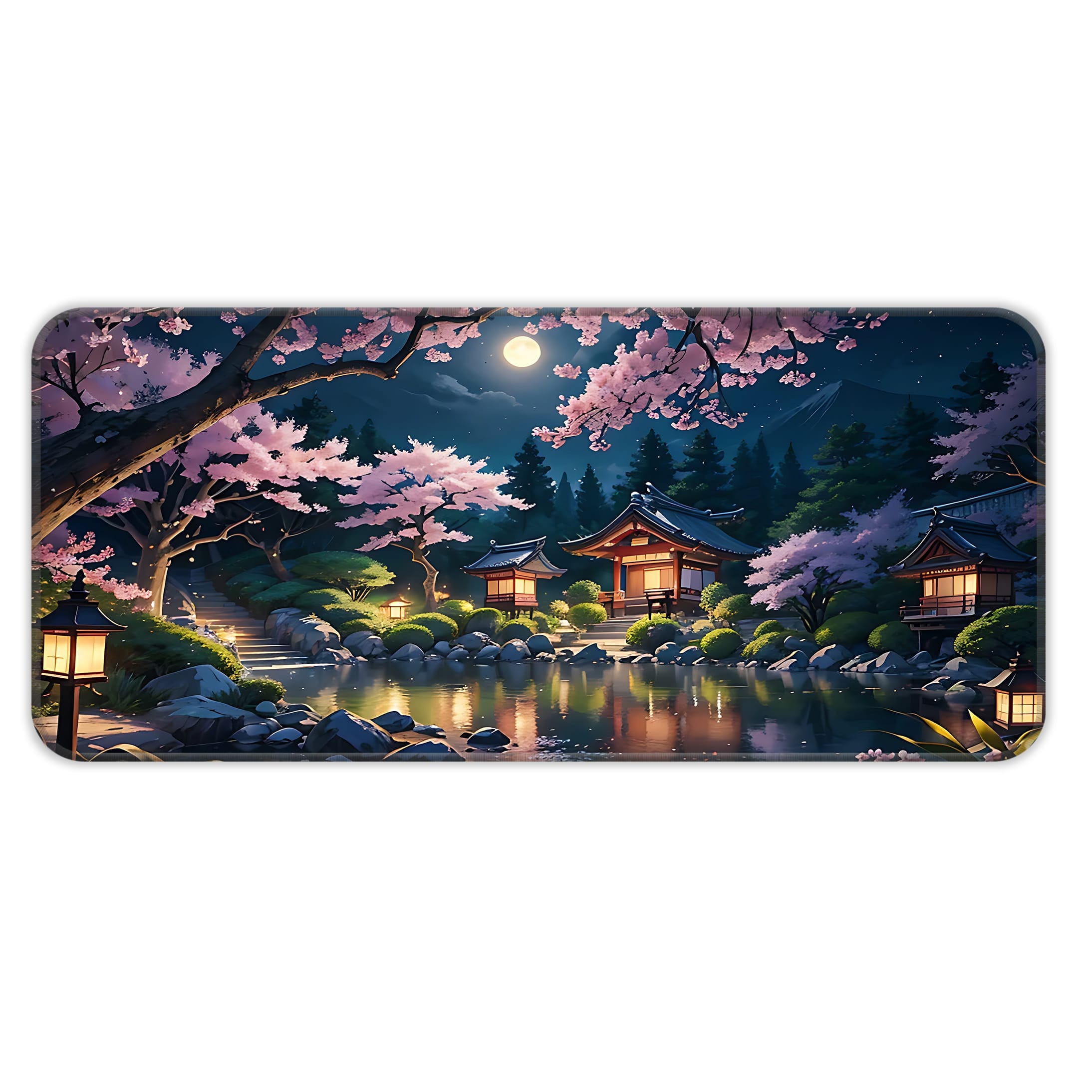 1788Design-11.jpg Japanese Festive Night - XXL Mousepad - Image 1