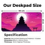Pink Japanese Temple - XXL Mousepad - Image 2