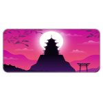 Pink Japanese Temple - XXL Mousepad