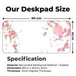 Sakura Petals Moon - White - XXL Mousepad - Image 2