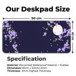 Sakura Petals Moon - Purple - XXL Mousepad - Image 2