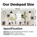 Playing Black Kittens - Grey - XXL Mousepad - Image 2