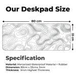 White Topography - E-XL Mousepad - Image 2