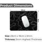 Black Topography - S Size Mousepad - Image 2