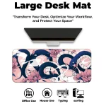 Sakura Snakes - Blue - XL Mousepad - Image 6