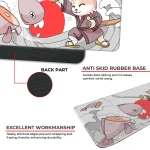 Japanese Cat - White - XL Mousepad - Image 3