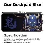 Demon Oni - Blue - XL Mousepad - Image 2