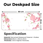 Sakura Petals Moon - White - E-XL Mousepad - Image 2
