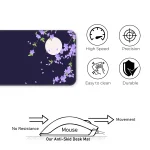Sakura Petals Moon - Purple - E-XL Mousepad - Image 4