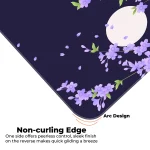 Sakura Petals Moon - Purple - E-XL Mousepad - Image 5